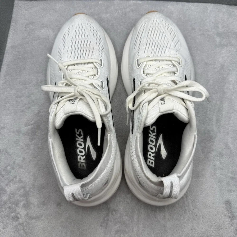 Brooks Glycerin 22 Women's Size 9 White Grey Black Running Shoes 120434